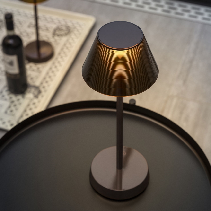 Ideal Lux - LED Lampe m. touch-funktion dæmpbar LOLITA LED/2,8W/5V 2200 mAh IP54 brun