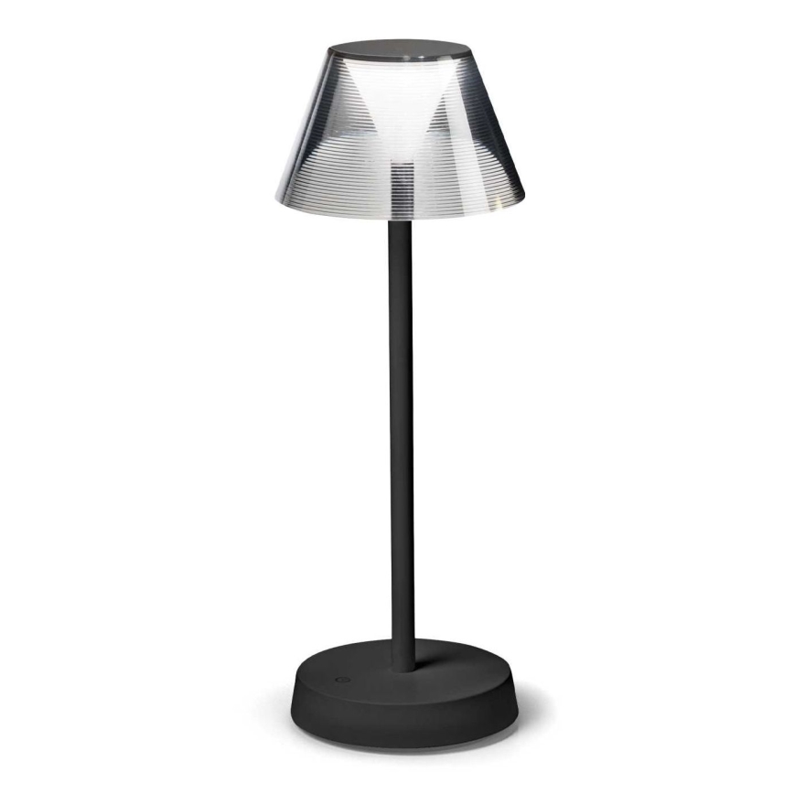 Ideal Lux - LED Lampe m. touch-funktion dæmpbar LOLITA LED/2,8W/5V 2200 mAh IP54 sort