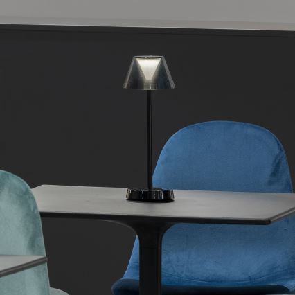 Ideal Lux - LED Lampe m. touch-funktion dæmpbar LOLITA LED/2,8W/5V 2200 mAh IP54 sort