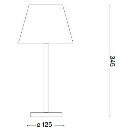 Ideal Lux - LED Lampe m. touch-funktion dæmpbar LOLITA LED/2,8W/5V 2200 mAh IP54 sort