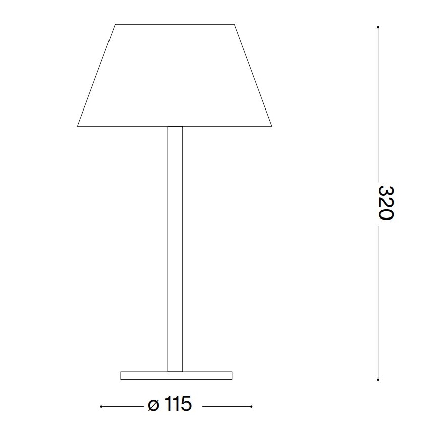 Ideal Lux - Udendørs LED lampe m. touch-funktion dæmpbar PURE LED/1,5W/3,7V 2200 mAh CRI 90 IP54 brun