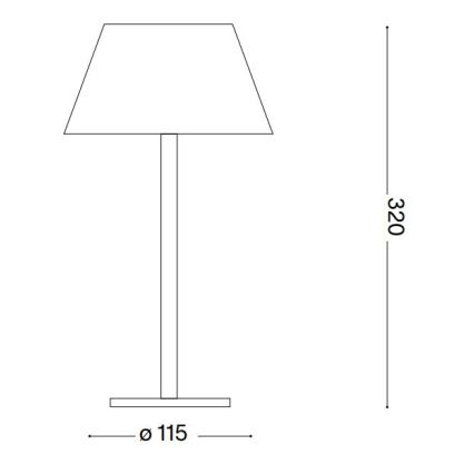 Ideal Lux - Udendørs LED lampe m. touch-funktion dæmpbar PURE LED/1,5W/3,7V 2200 mAh CRI 90 IP54 sort