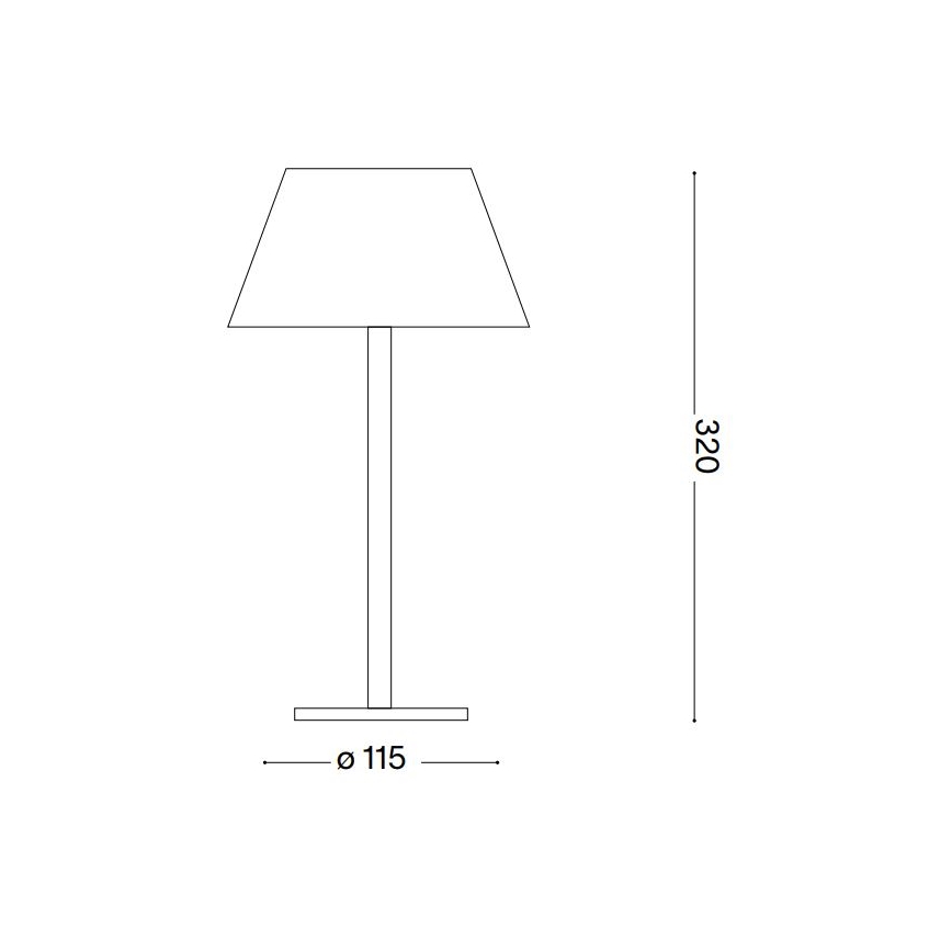 Ideal Lux - Udendørs LED lampe m. touch-funktion dæmpbar PURE LED/1,5W/3,7V 2200 mAh CRI 90 IP54 sort