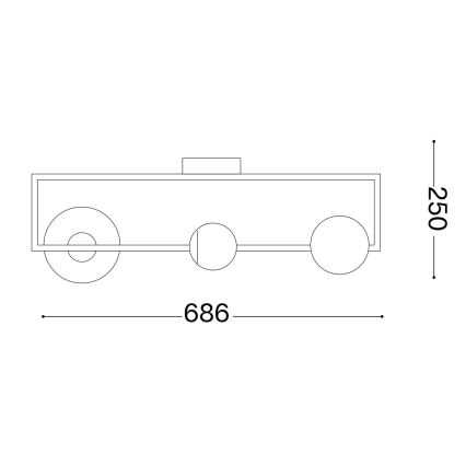 Ideal Lux - LED loftlampe ANGOLO 3xG9/3W/230V sort