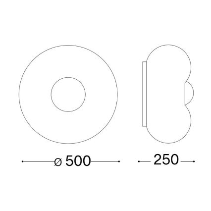 Ideal Lux - LED loftlampe ARIZONA 5xGX53/9W/230V diameter 50 cm hvid