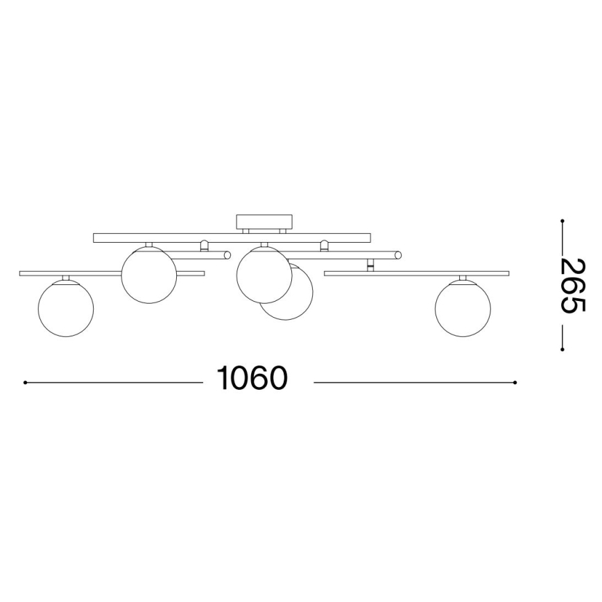 Ideal Lux - LED loftlampe ATLAS 5xG9/3W/230V guldfarvet