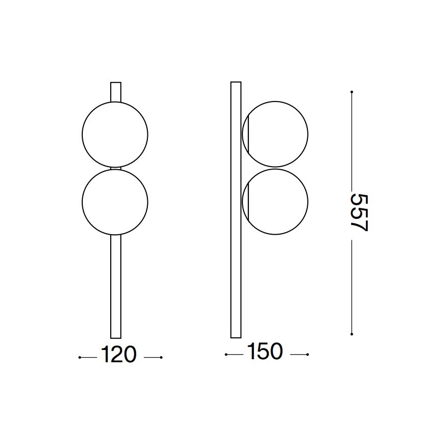 Ideal Lux - LED loftlampe BINOMIO 2xG9/3W/230V guldfarvet