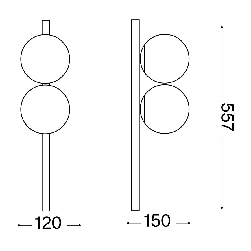 Ideal Lux - LED loftlampe BINOMIO 2xG9/3W/230V hvid