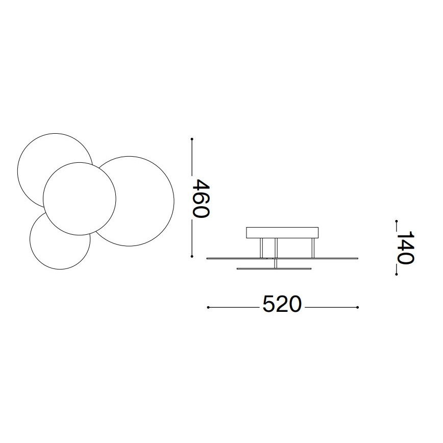 Ideal Lux - LED loftlampe CLOUD LED/33W/230V CRI 90 hvid