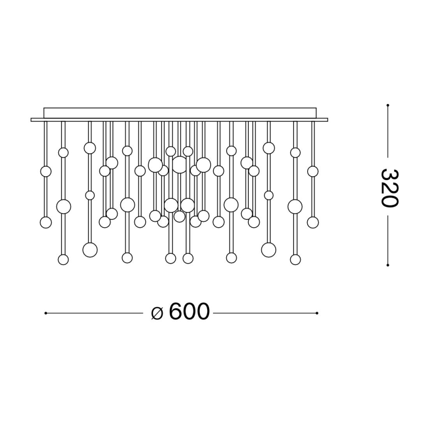 Ideal Lux - LED loftlampe dæmpbar ARMONY LED/56W/230V CRI 90 diameter 60 cm hvid