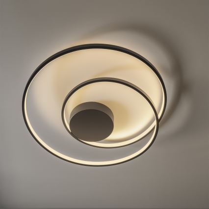 Ideal Lux - LED loftlampe dæmpbar OZ LED/48W/230V diameter 60 cm CRI 90 sort