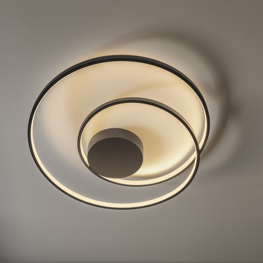 Ideal Lux - LED loftlampe dæmpbar OZ LED/48W/230V diameter 60 cm CRI 90 sort