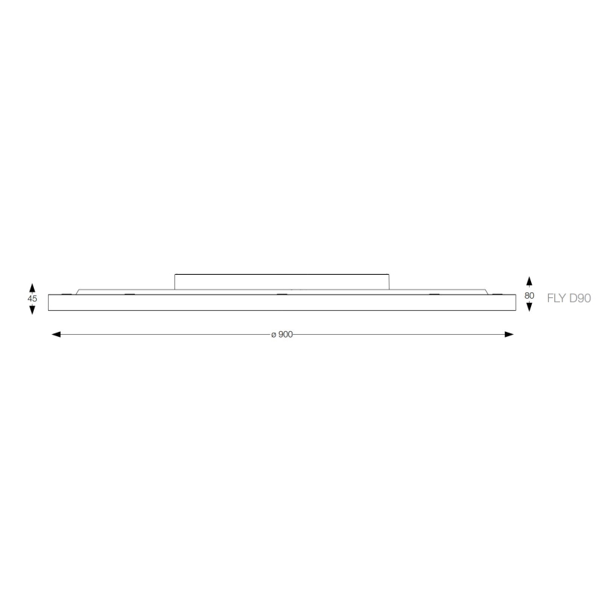 Ideal Lux - LED loftlampe FLY LED/68W/230V 2700K diameter 90 cm CRI 90 IP40 sort