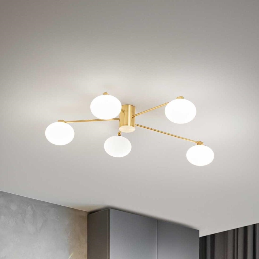 Ideal Lux - LED loftlampe HERMES 5xG9/3W/230V diameter 90 cm guldfarvet