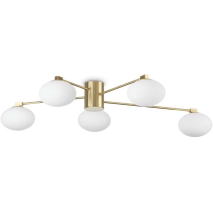 Ideal Lux - LED loftlampe HERMES 5xG9/3W/230V diameter 90 cm guldfarvet
