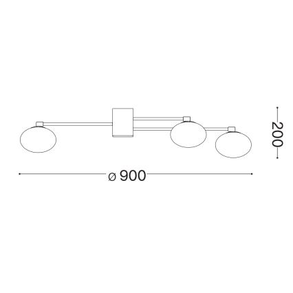 Ideal Lux - LED loftlampe HERMES 5xG9/3W/230V diameter 90 cm hvid