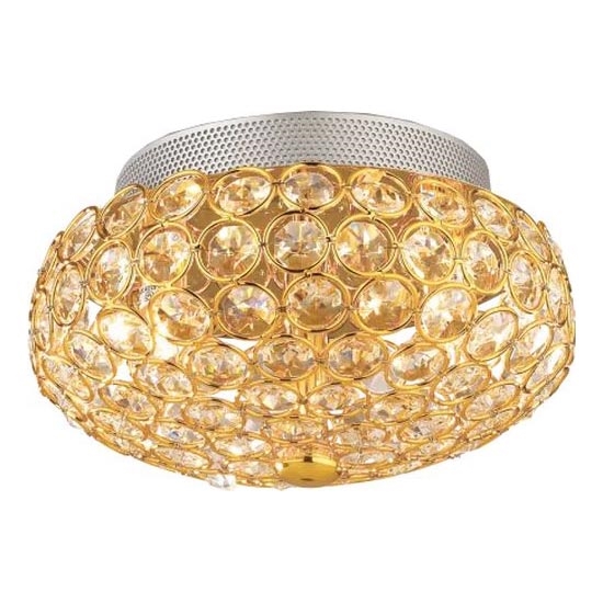 Ideal Lux - LED loftlampe i krystal KING 3xG9/3W/230V diameter 25,5 cm guldfarvet