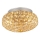 Ideal Lux - LED loftlampe i krystal KING 3xG9/3W/230V diameter 25,5 cm guldfarvet