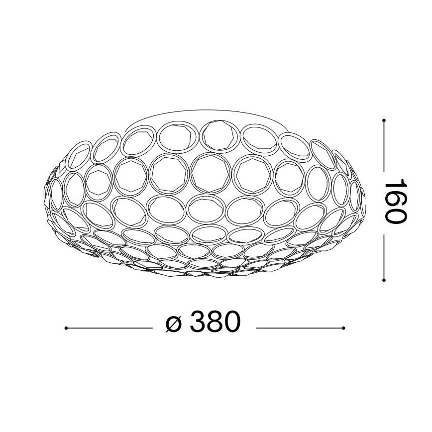 Ideal Lux - LED loftlampe i krystal KING 5xG9/3W/230V diameter 38 cm guldfarvet