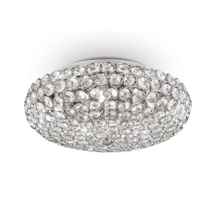 Ideal Lux - LED loftlampe i krystal KING 5xG9/3W/230V diameter 38 cm skinnende krom