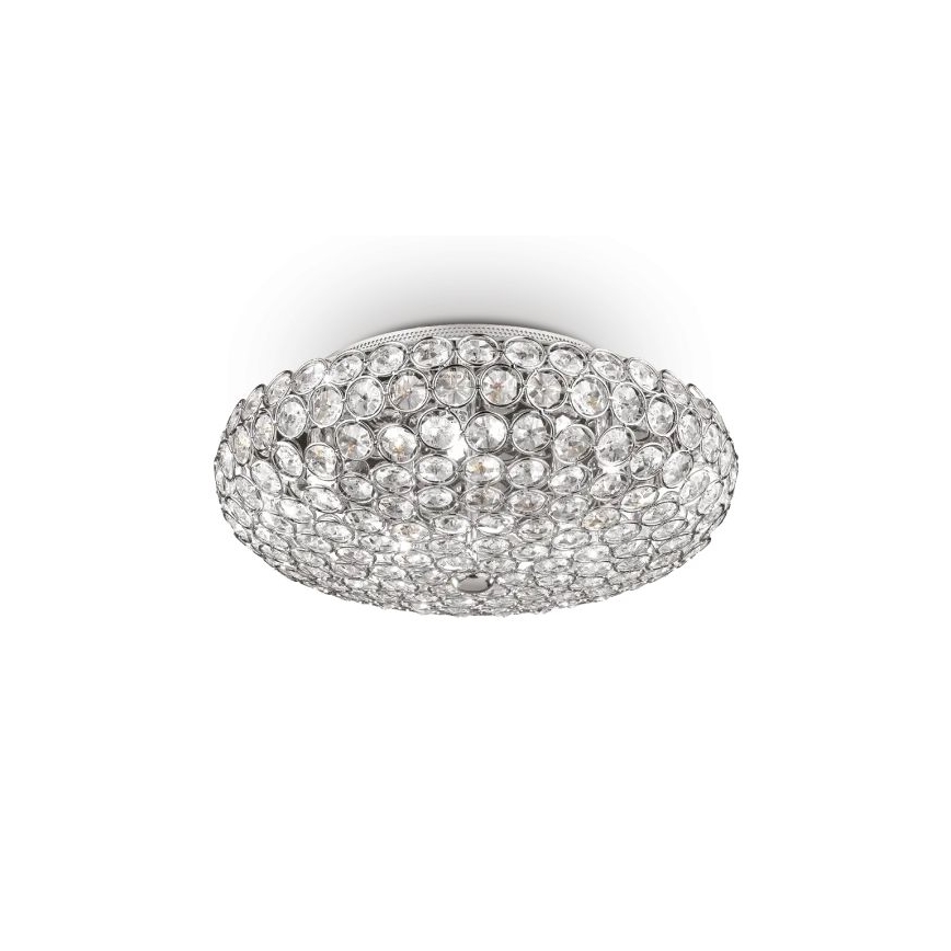 Ideal Lux - LED loftlampe i krystal KING 5xG9/3W/230V diameter 38 cm skinnende krom