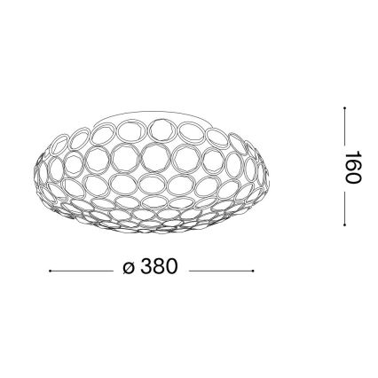 Ideal Lux - LED loftlampe i krystal KING 5xG9/3W/230V diameter 38 cm skinnende krom