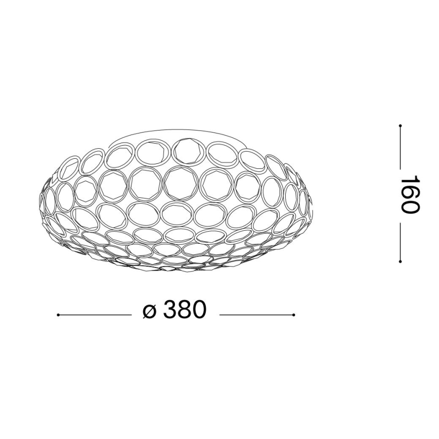 Ideal Lux - LED loftlampe i krystal KING 5xG9/3W/230V diameter 38 cm skinnende krom