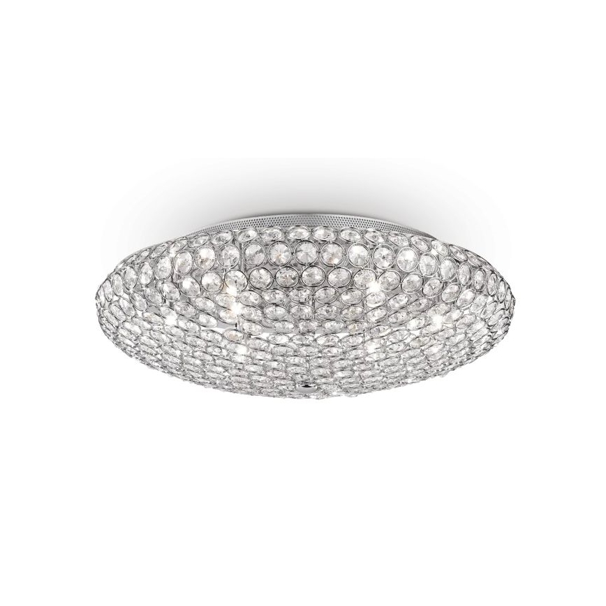 Ideal Lux - LED loftlampe i krystal KING 9xG9/3W/230V diameter 53,5 cm skinnende krom