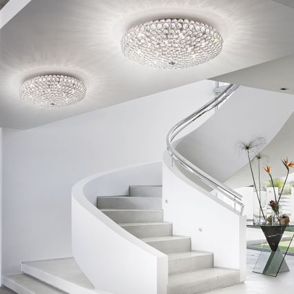 Ideal Lux - LED loftlampe i krystal KING 9xG9/3W/230V diameter 53,5 cm skinnende krom