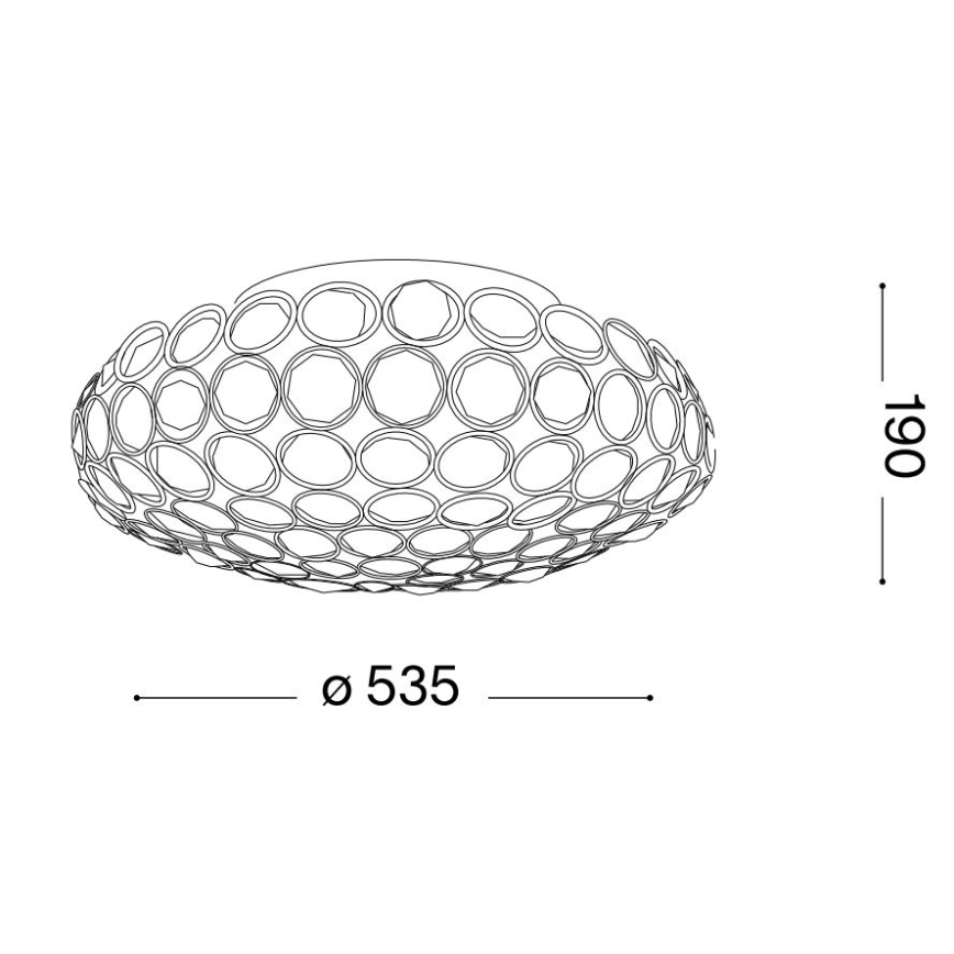 Ideal Lux - LED loftlampe i krystal KING 9xG9/3W/230V diameter 53,5 cm skinnende krom