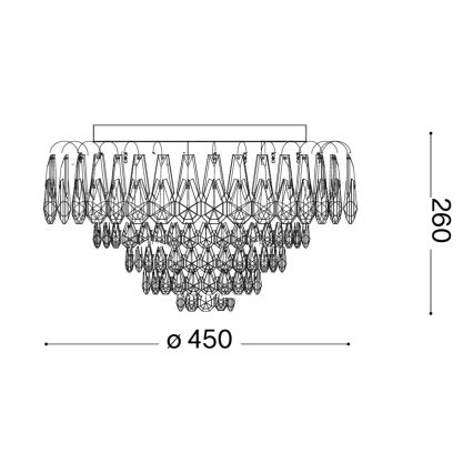 Ideal Lux - LED loftlampe i krystal MAGNOLIA 7xG9/3W/230V