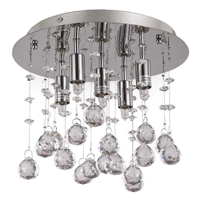 Ideal Lux - LED loftlampe i krystal MOONLIGHT 5xG9/3W/230V diameter 26 cm skinnende krom