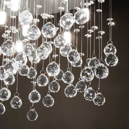 Ideal Lux - LED loftlampe i krystal MOONLIGHT 5xG9/3W/230V diameter 26 cm skinnende krom