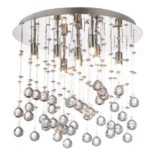 Ideal Lux - LED loftlampe i krystal MOONLIGHT 8xG9/3W/230V diameter 40 cm skinnende krom