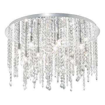 Ideal Lux - LED loftlampe i krystal ROYAL 12xG9/3W/230V diameter 60 cm skinnende krom