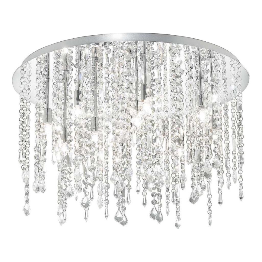 Ideal Lux - LED loftlampe i krystal ROYAL 12xG9/3W/230V diameter 60 cm skinnende krom