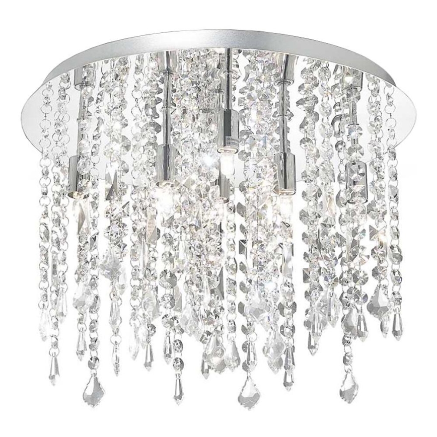 Ideal Lux - LED loftlampe i krystal ROYAL 8xG9/3W/230V diameter 40 cm skinnende krom