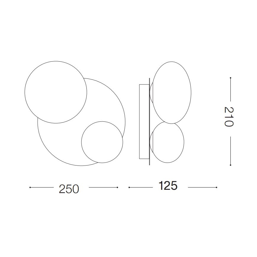 Ideal Lux - LED loftlampe NINFEA 2xG9/3W/230V guldfarvet