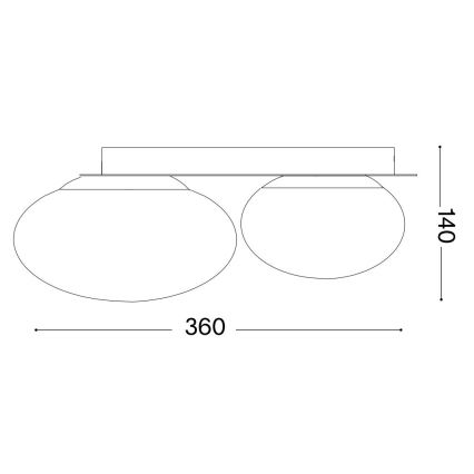 Ideal Lux - LED loftlampe NINFEA 2xGX53/9W/230V hvid