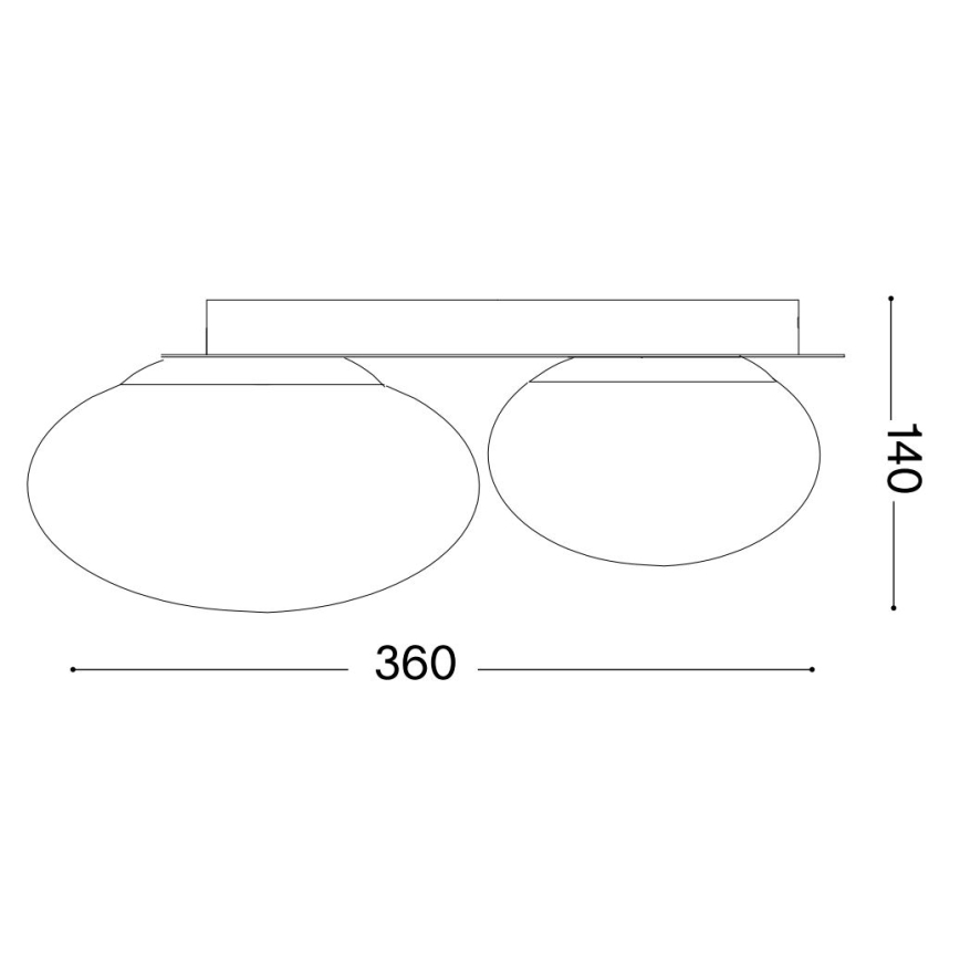 Ideal Lux - LED loftlampe NINFEA 2xGX53/9W/230V hvid