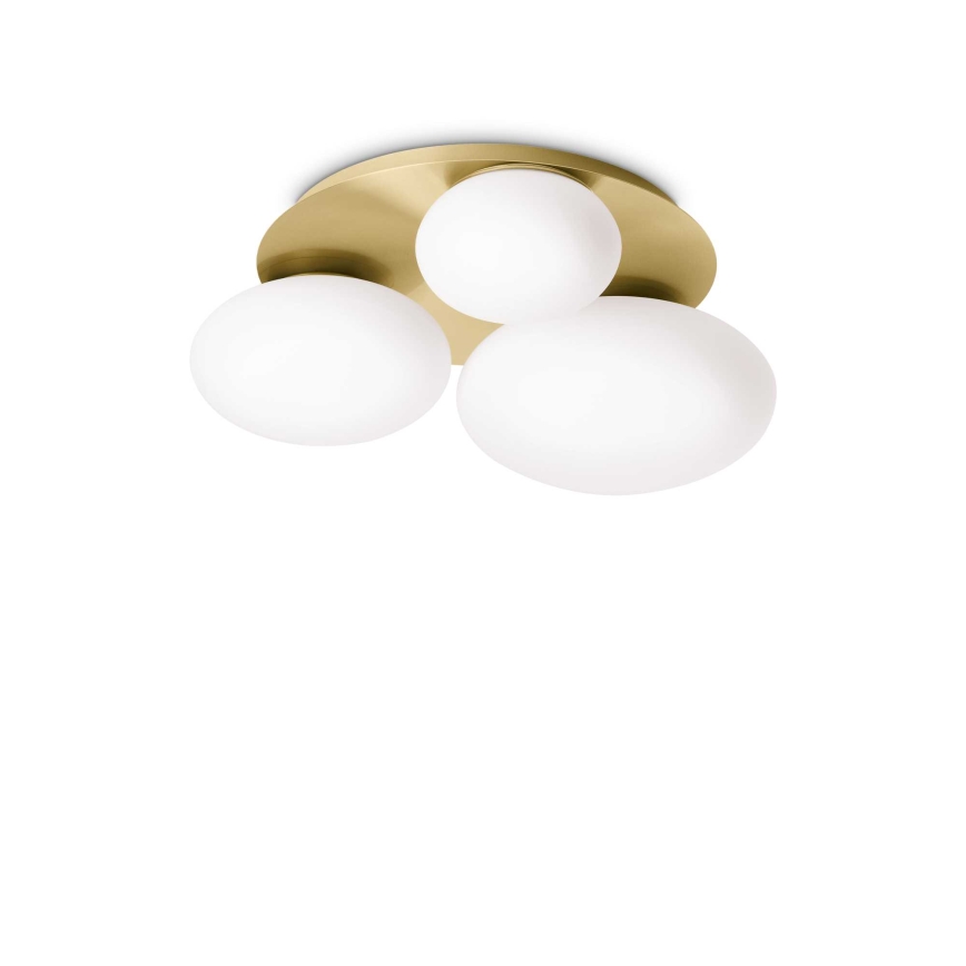 Ideal Lux - LED loftlampe NINFEA 3xGX53/9W/230V guldfarvet