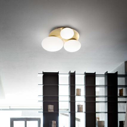 Ideal Lux - LED loftlampe NINFEA 3xGX53/9W/230V guldfarvet