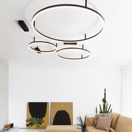 Ideal Lux - LED loftlampe ORACLE S LED/53W/230V 2700K diameter 90 cm sort