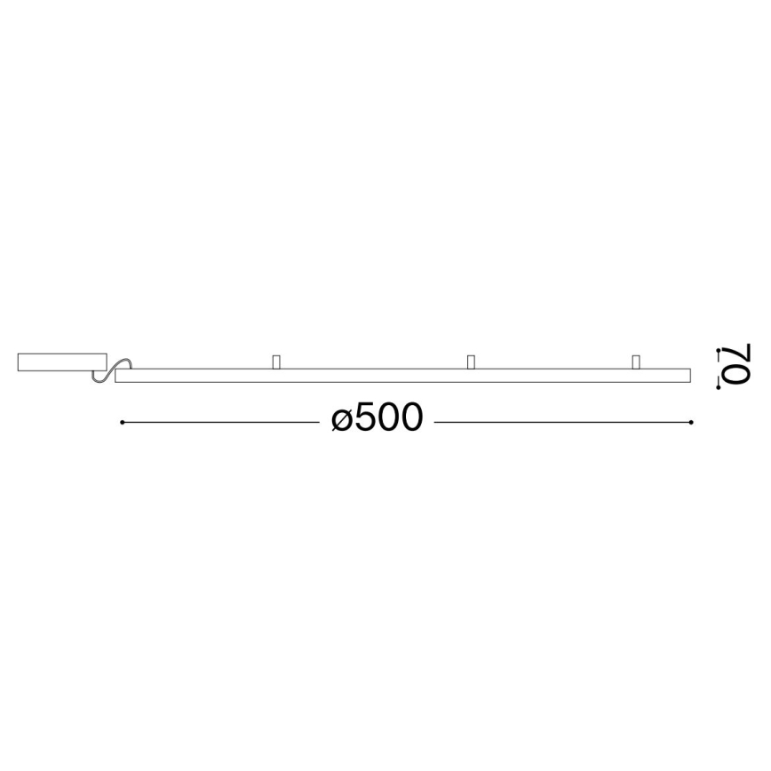 Ideal Lux - LED loftlampe ORACLE SLIM LED/29W/230V 2700K diameter 50 cm sort
