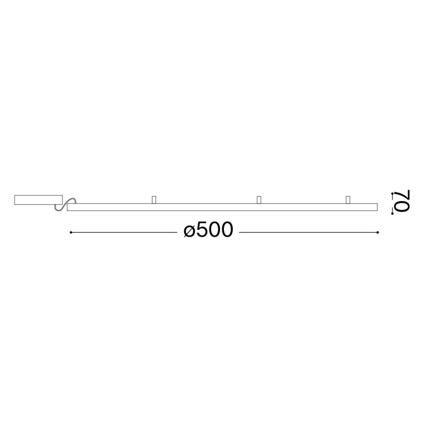 Ideal Lux - LED loftlampe ORACLE SLIM LED/32W/230V 3000K diameter 50 cm sort