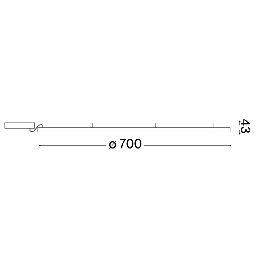 Ideal Lux - LED-loftlampe ORACLE SLIM LED/37W/230V 3000K CRI 90 Ø 70 cm guld