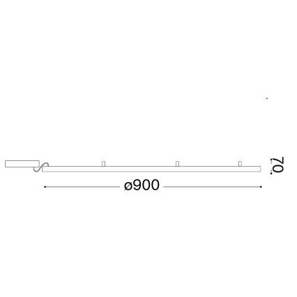 Ideal Lux - LED loftlampe ORACLE SLIM LED/53W/230V 3000K CRI 90 Ø 90 cm guld