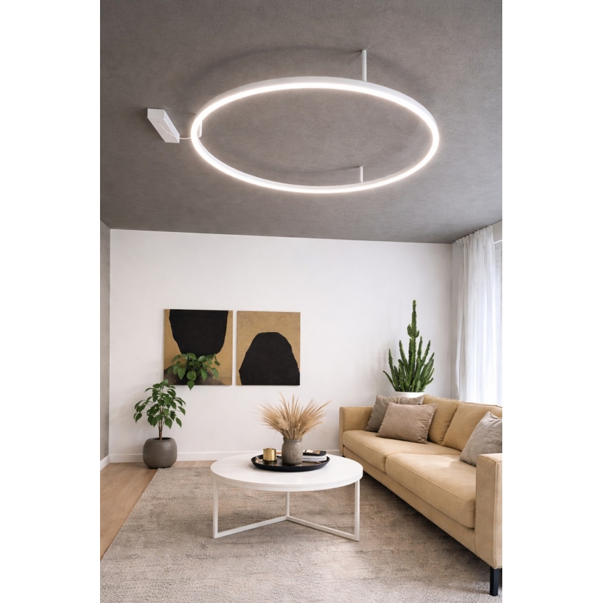 Ideal Lux - LED loftlampe ORACLE SLIM LED/53W/230V 3000K CRI 90 Ø 90 cm hvid