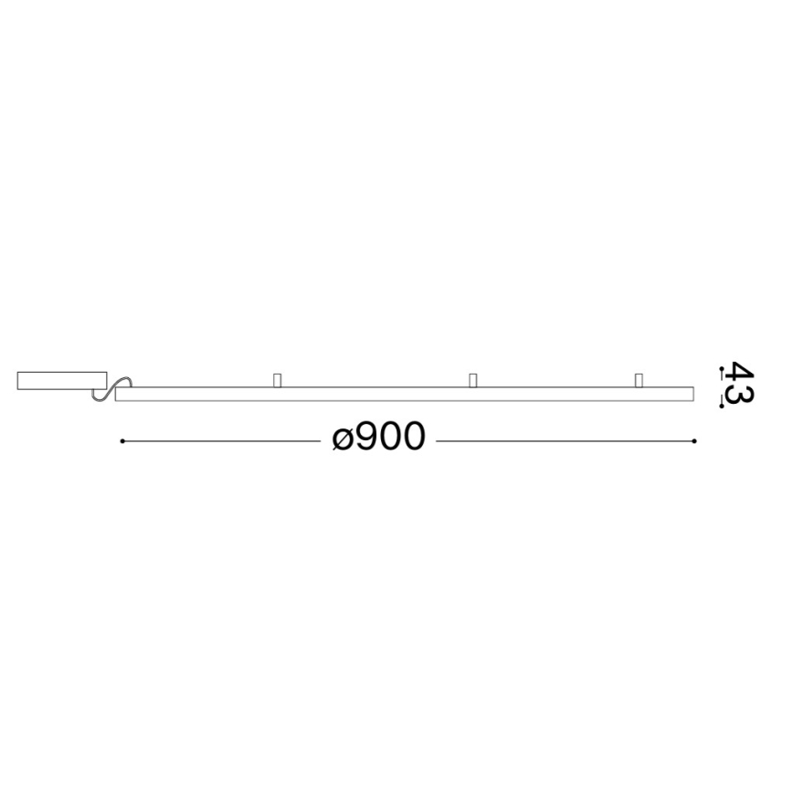 Ideal Lux - LED loftlampe ORACLE SLIM LED/53W/230V 3000K CRI 90 Ø 90 cm hvid