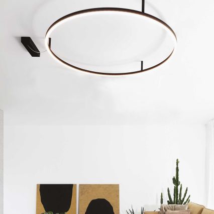 Ideal Lux - LED-loftlampe ORACLE SLIM LED/53W/230V 3000K CRI 90, diameter 90 cm, sort